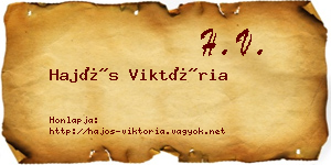 Hajós Viktória névjegykártya